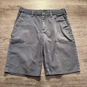 DC Shorts Mens 30 Gray Slim Chino Flat Front Zip Fly Skate Skater 9" Outdoor‎
